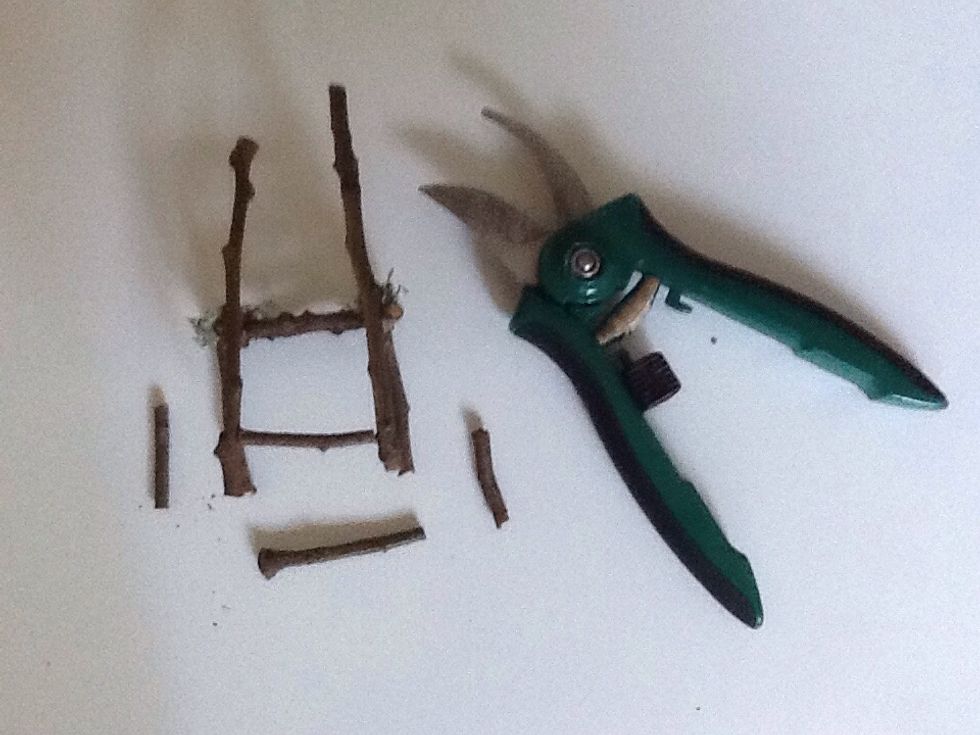 Optional: carefully cut 4 stretchers to fit in your chair legs.