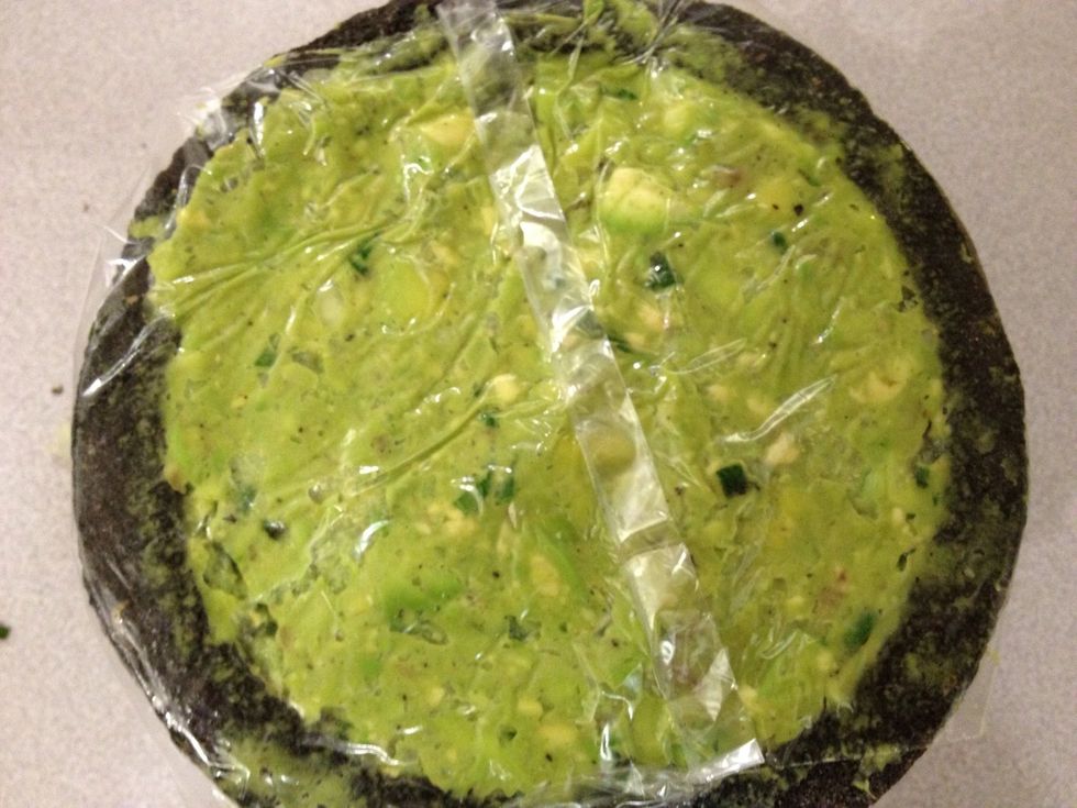 (Optional) cover with plastic wrap and refrigerate for about one hour before serving.