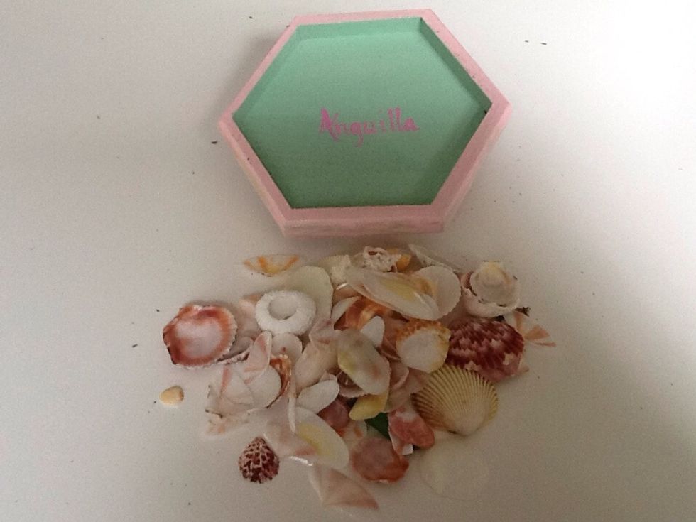 Optional: Grab your shells for decoration.