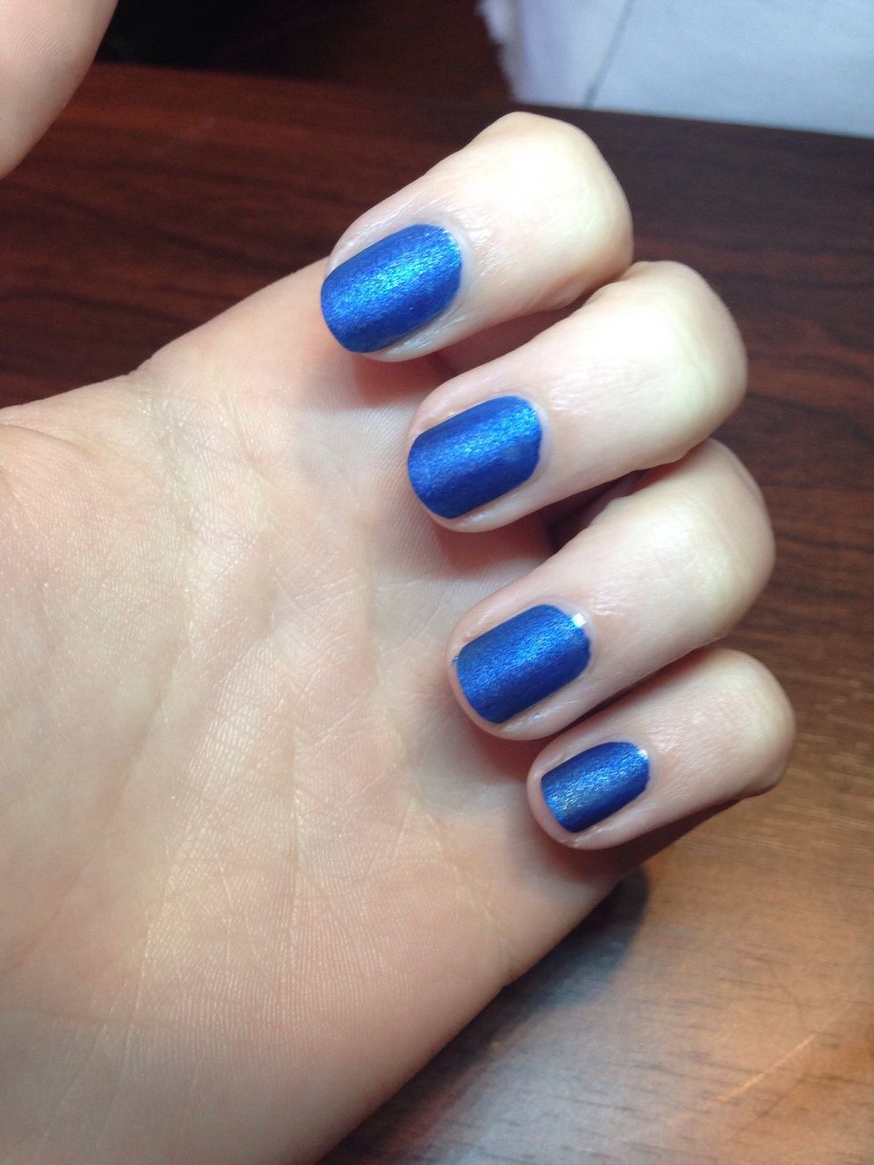 *optional* I added a matte top coat to help with the acrylic paint, but you don't have to especially if you're using regular polish