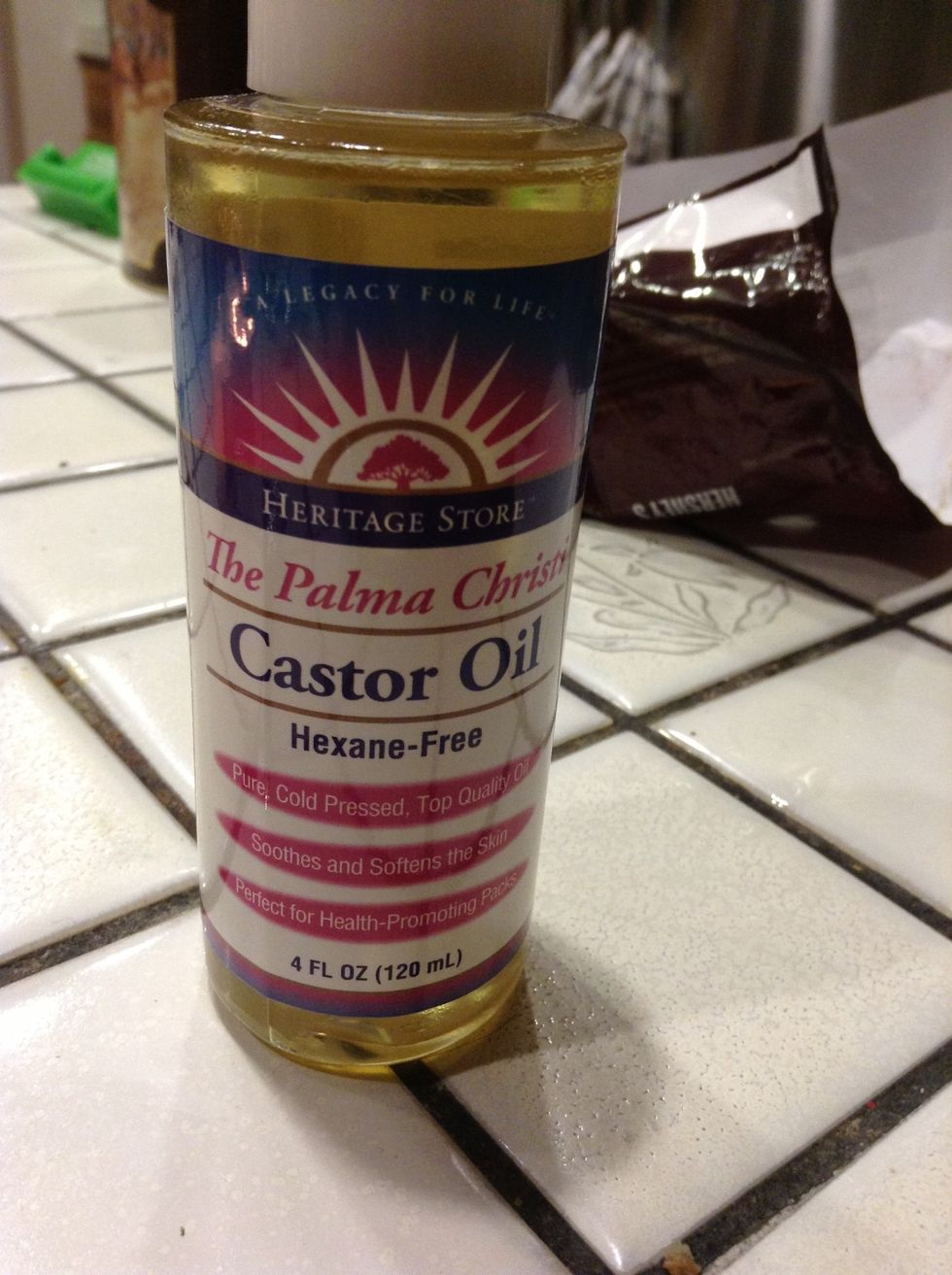 Optional is 1/3 teaspoon of castor oil to make it shine