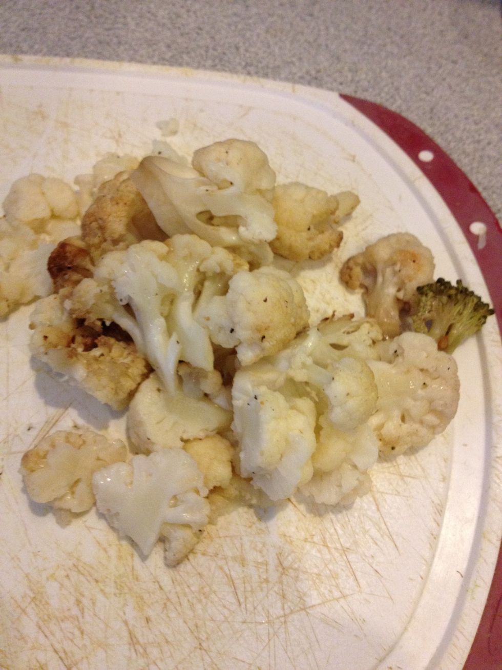 (optional) left over veggies. Chop and slice them fine
