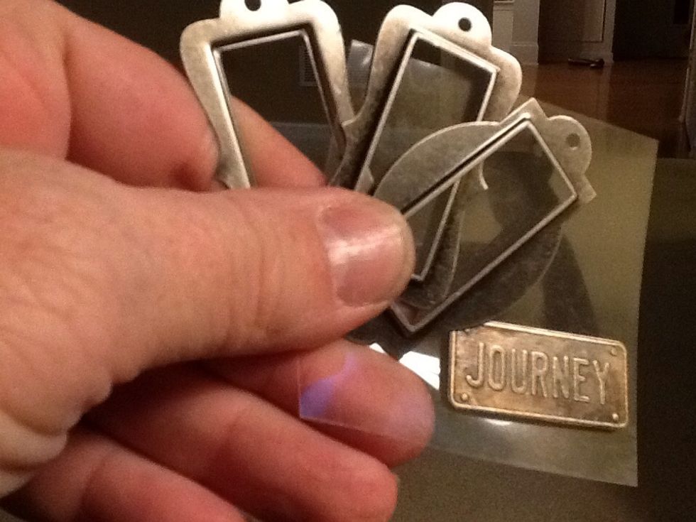 Optional name plates from craft store.