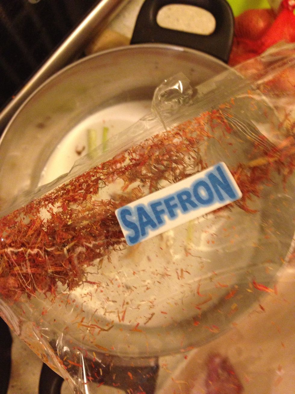 (Optional, non-traditional) soak saffron strands in warmed coconut milk then add to soup
