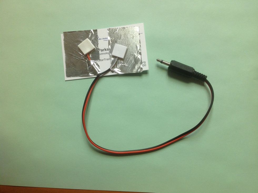 Optional: Place foam dots on top of wire to make sure the wire touches foil. Where foam is placed can make switch easier or harder to activate.