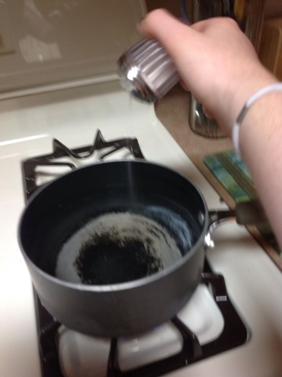 (Optional) Put salt in the water.