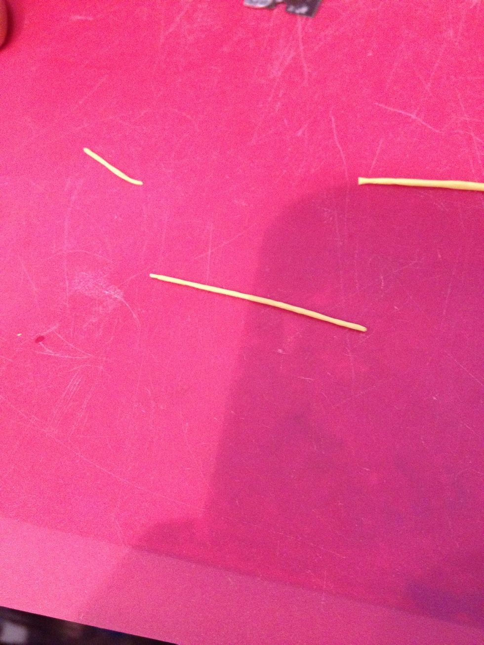 (Optional) roll out yellow or red clay as thin as possible