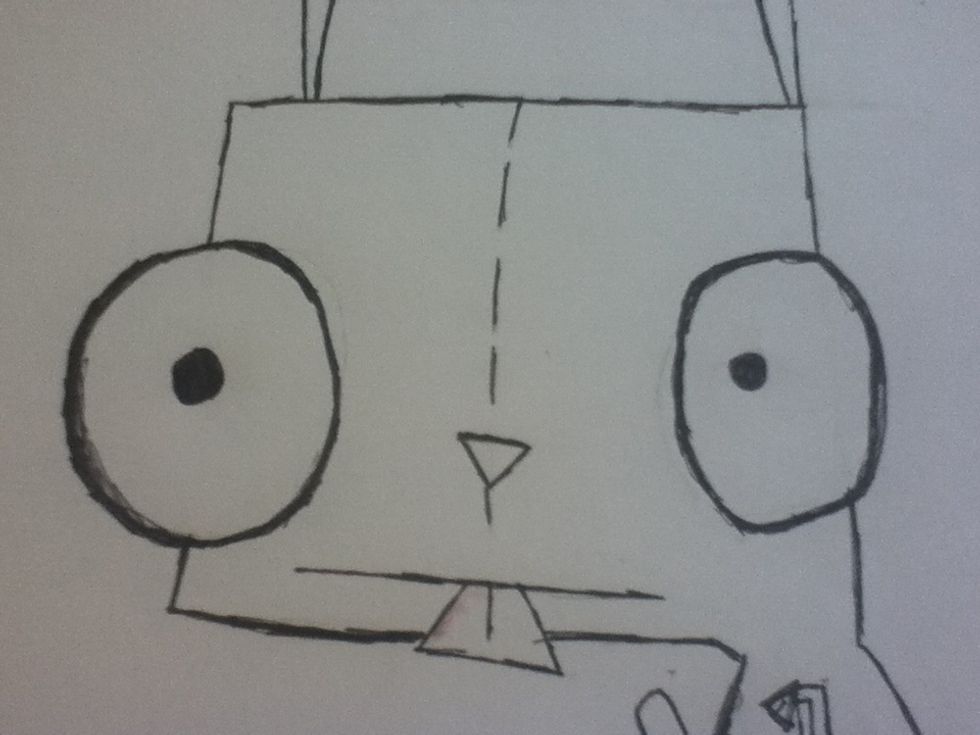 Optional:Thicken his eyes.