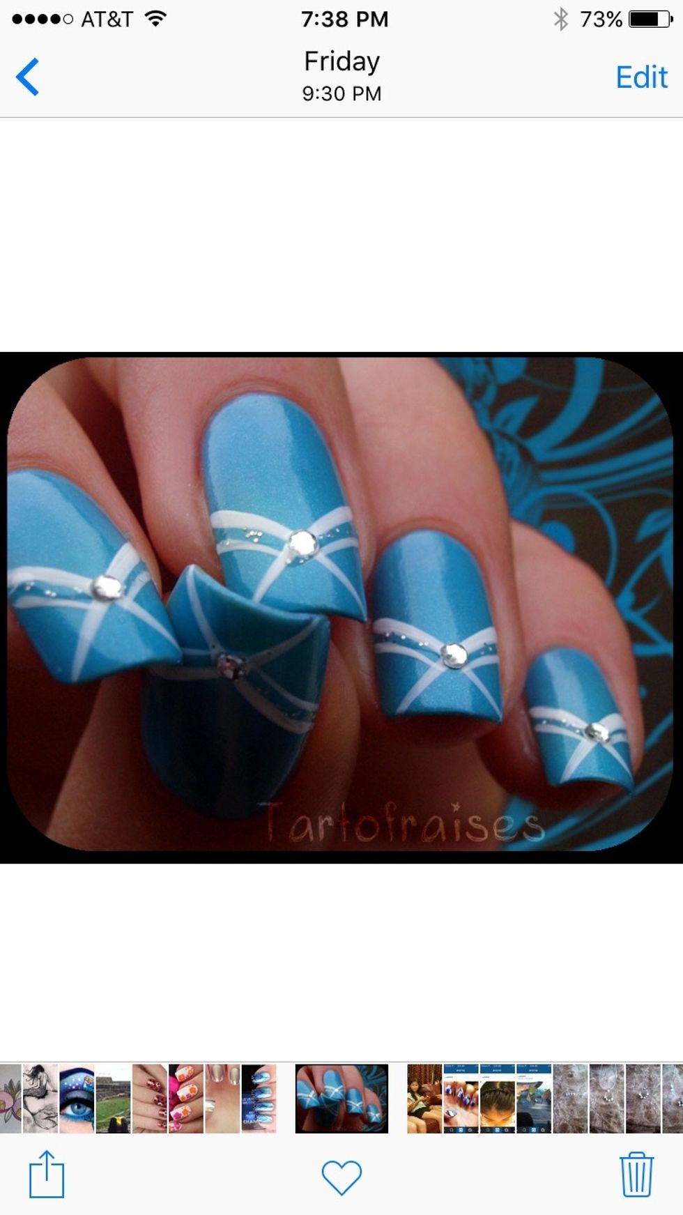 Optional- to make it look more like a bow you can add a rhinestone in the center