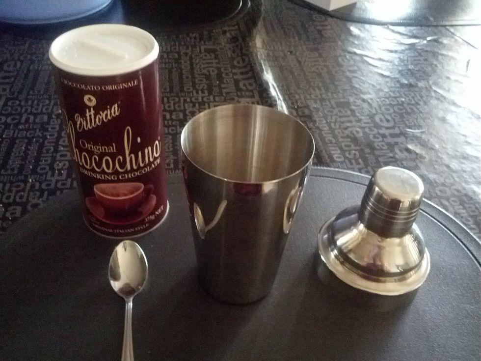 (Optional) You can add drinking chocolate for an iced mocha instead.