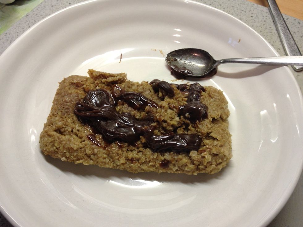 Optionally add chocolate syrup. Voila, Ogus Cake!