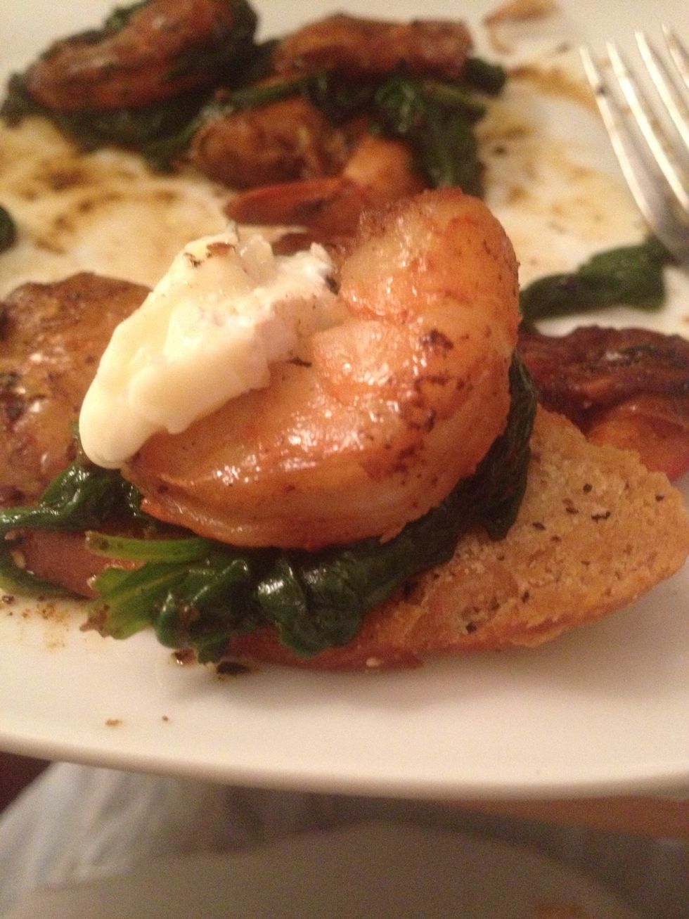 Or curry spinach and shrimp