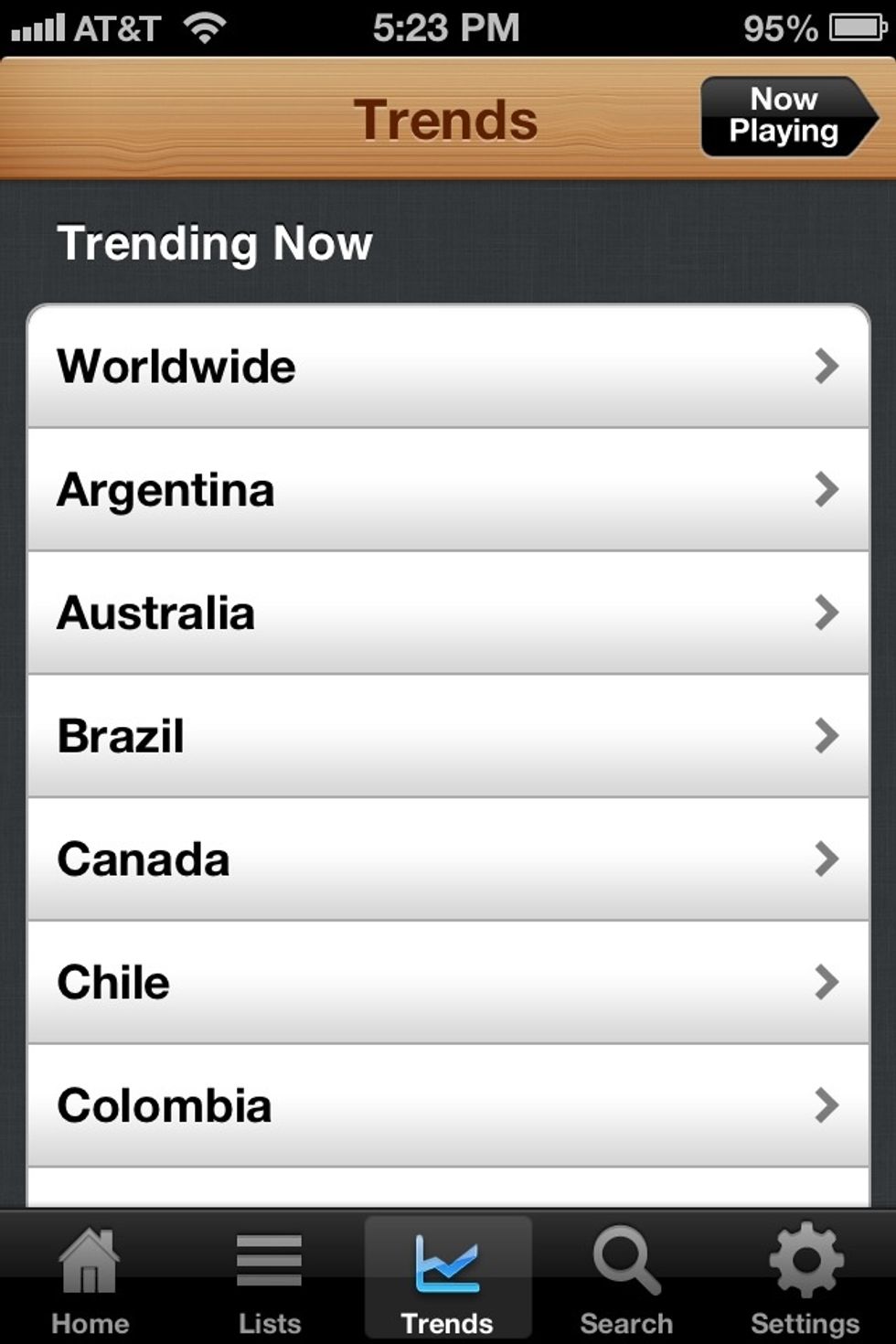 Or from trending topics.