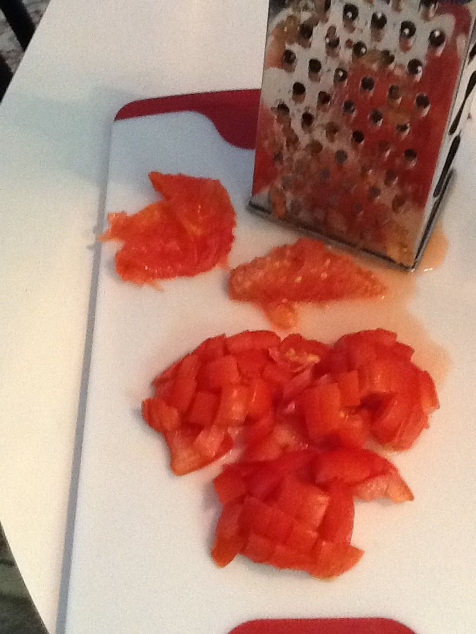 Or grate tomatoes and discard skin