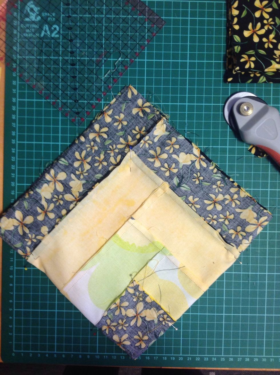 Or if you are very good at folding, you can fold the cottage block as shown.