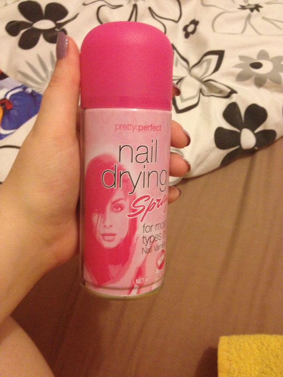 Or if you're impatient like me you can use a nail drying spray like this one to speed up the process.