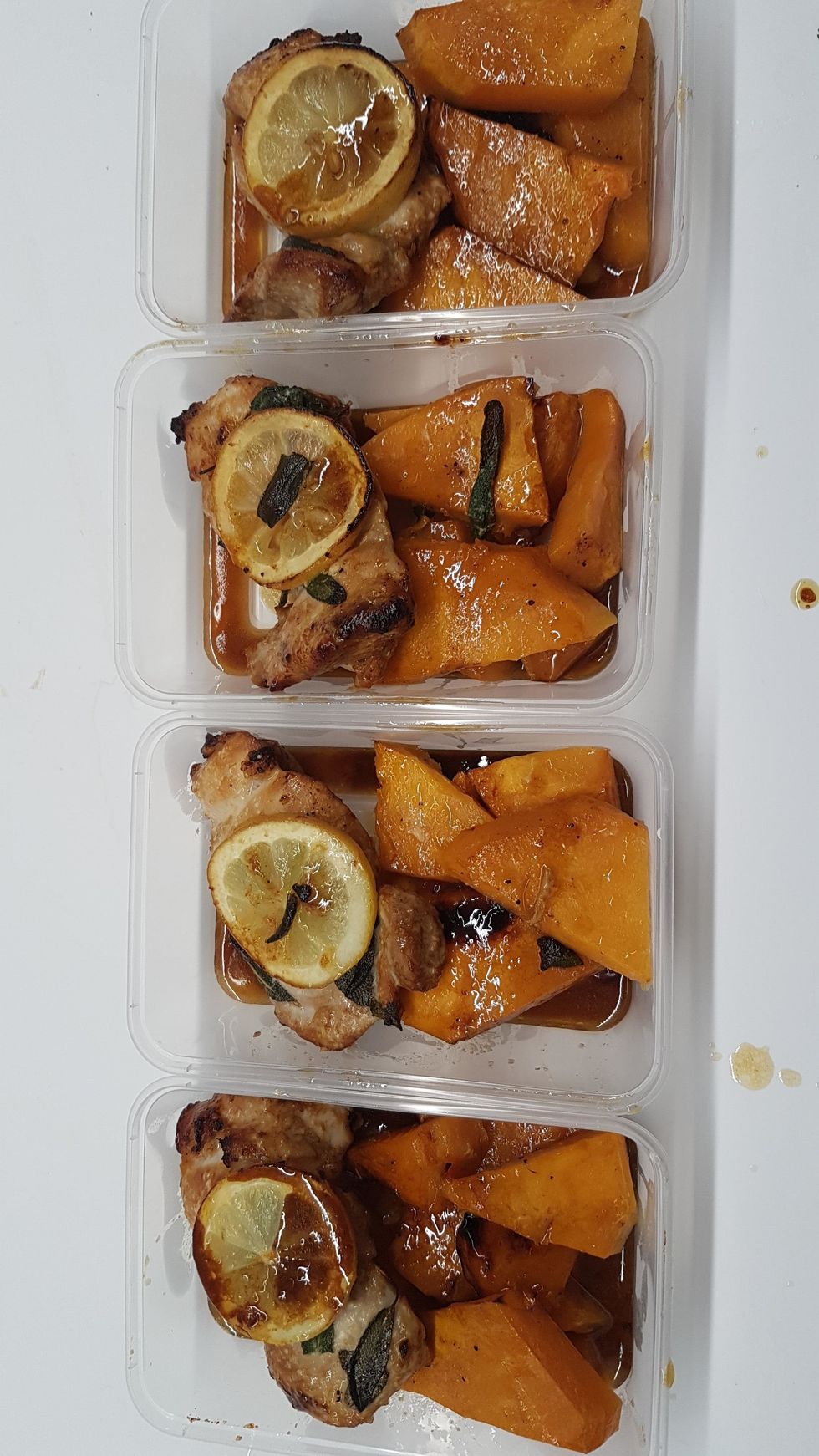Or if you're like me put them in containers for the week's meals!