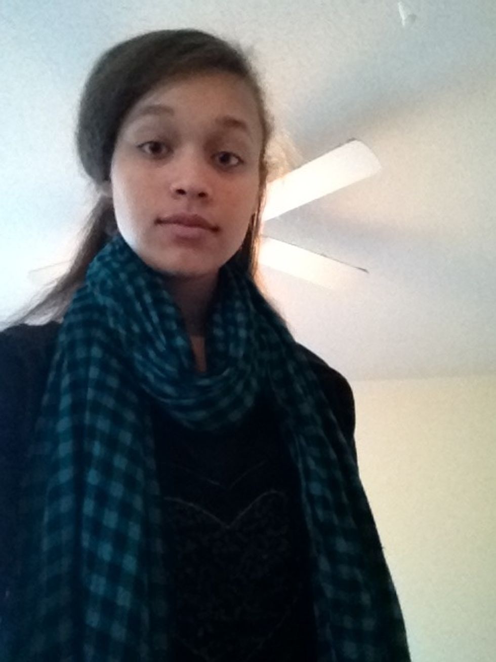 Or loosen the scarf around your neck and...