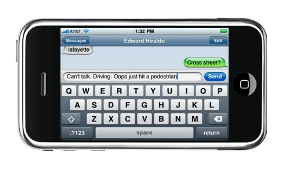 Or maybe your lost and someone is telling you how to get there. At least then you can park somewhere and text or call them once you get that important text from someone.