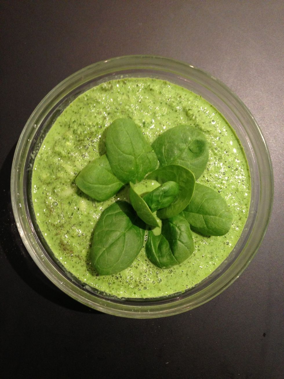 Or mix and decorate with leaves of baby spinach