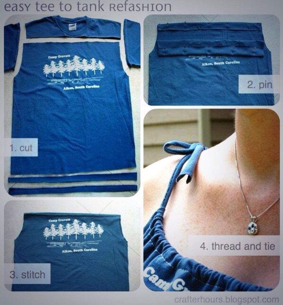 Or Modify an old T-Shirt in to a tank top...