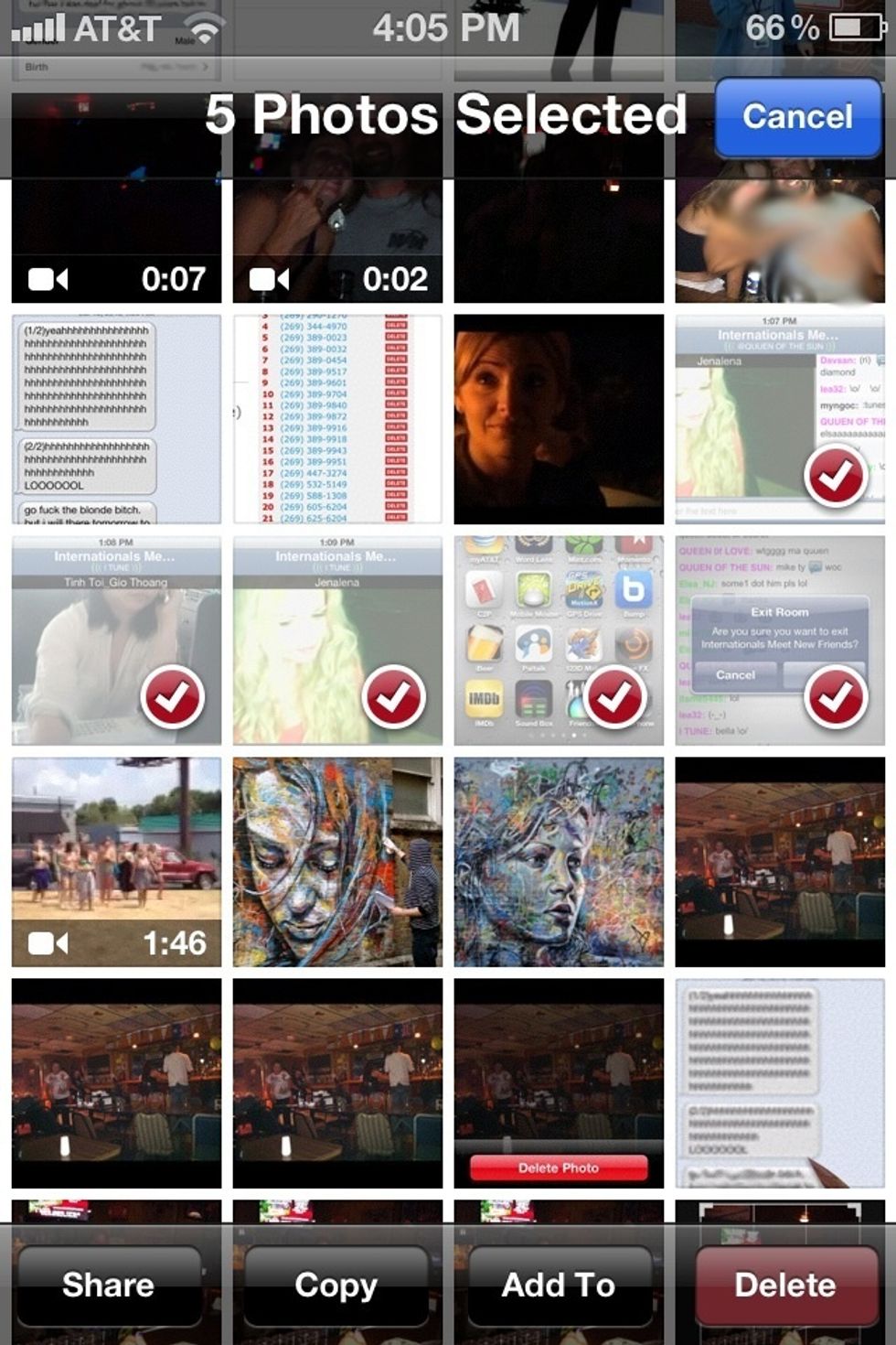 Or of course you can delete all the selected photos at once as well.