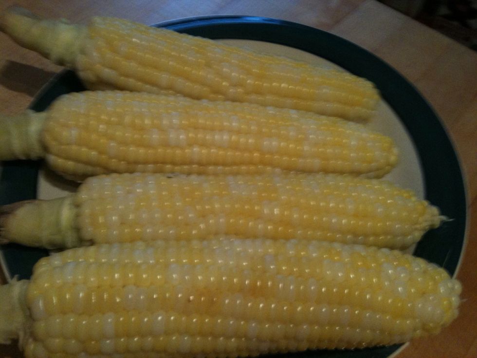 Or peel the husks off and serve to your family and let them decide what they want on thier corn. And ENJOY!!