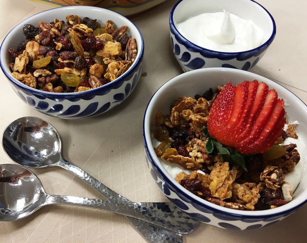 Or serve with a high protein Greek Yogurt to kick off your day!