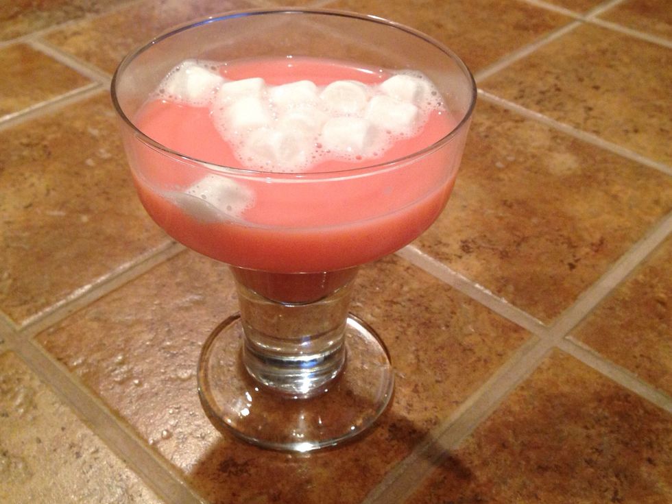 Or simply marshmallows, but whipped cream is definitely best!