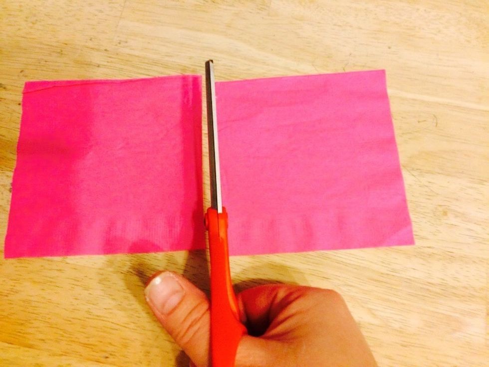 Or... Take a party napkin. Cut a small square of it. ( For a small bag like this one. )