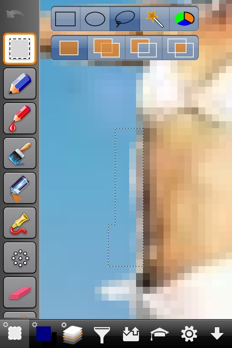 Or trace and cut out any sections that need to be erased.