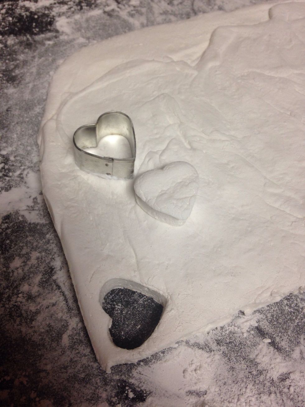 Or, use a sprayed cookie cutter for fancy shapes.