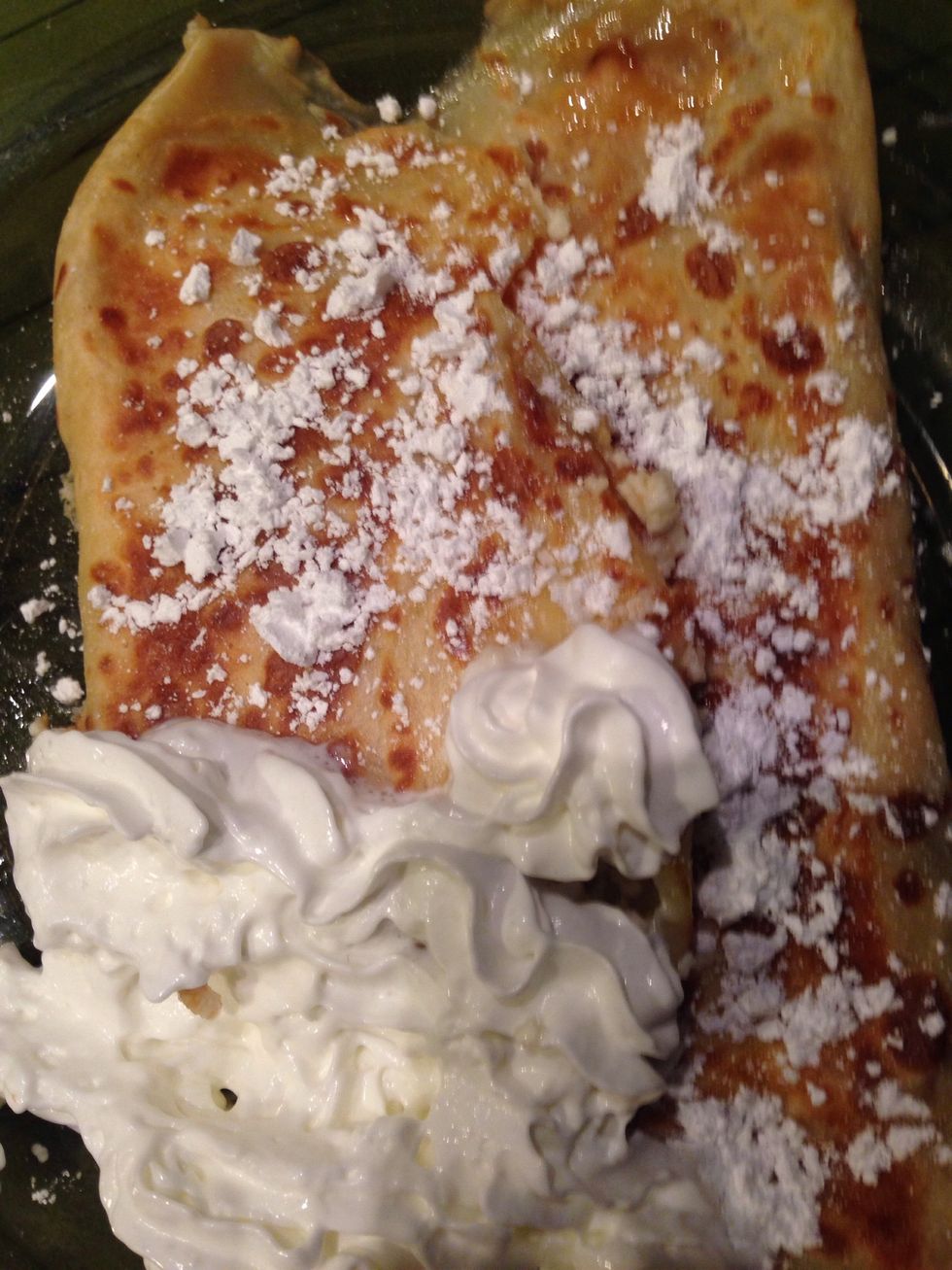 Or with powdered sugar on the top and with whipped cream.  Enjoy \ud83d\ude03\ud83d\ude0b