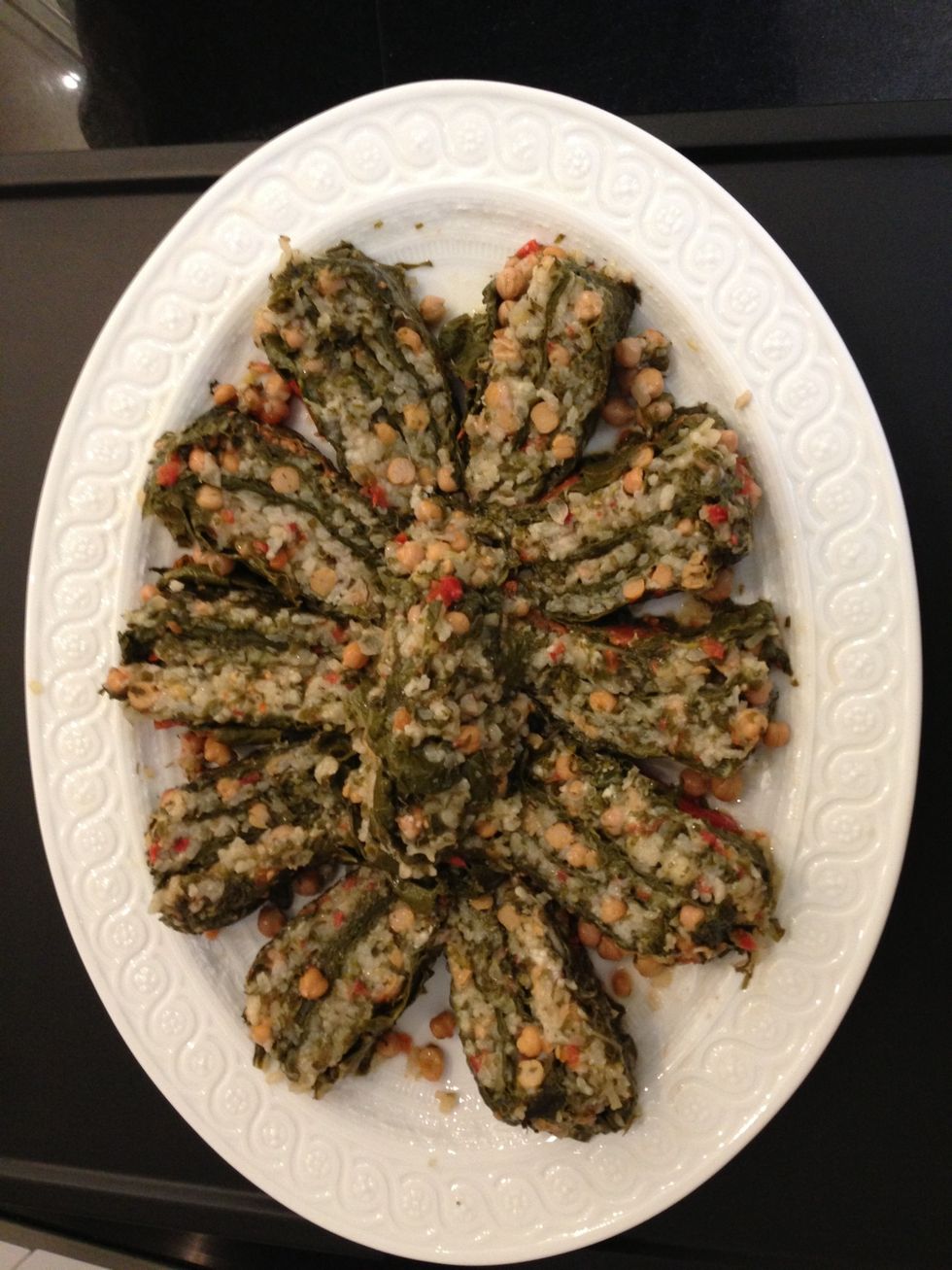 Or you can arrange the slices separated. May be easier to serve