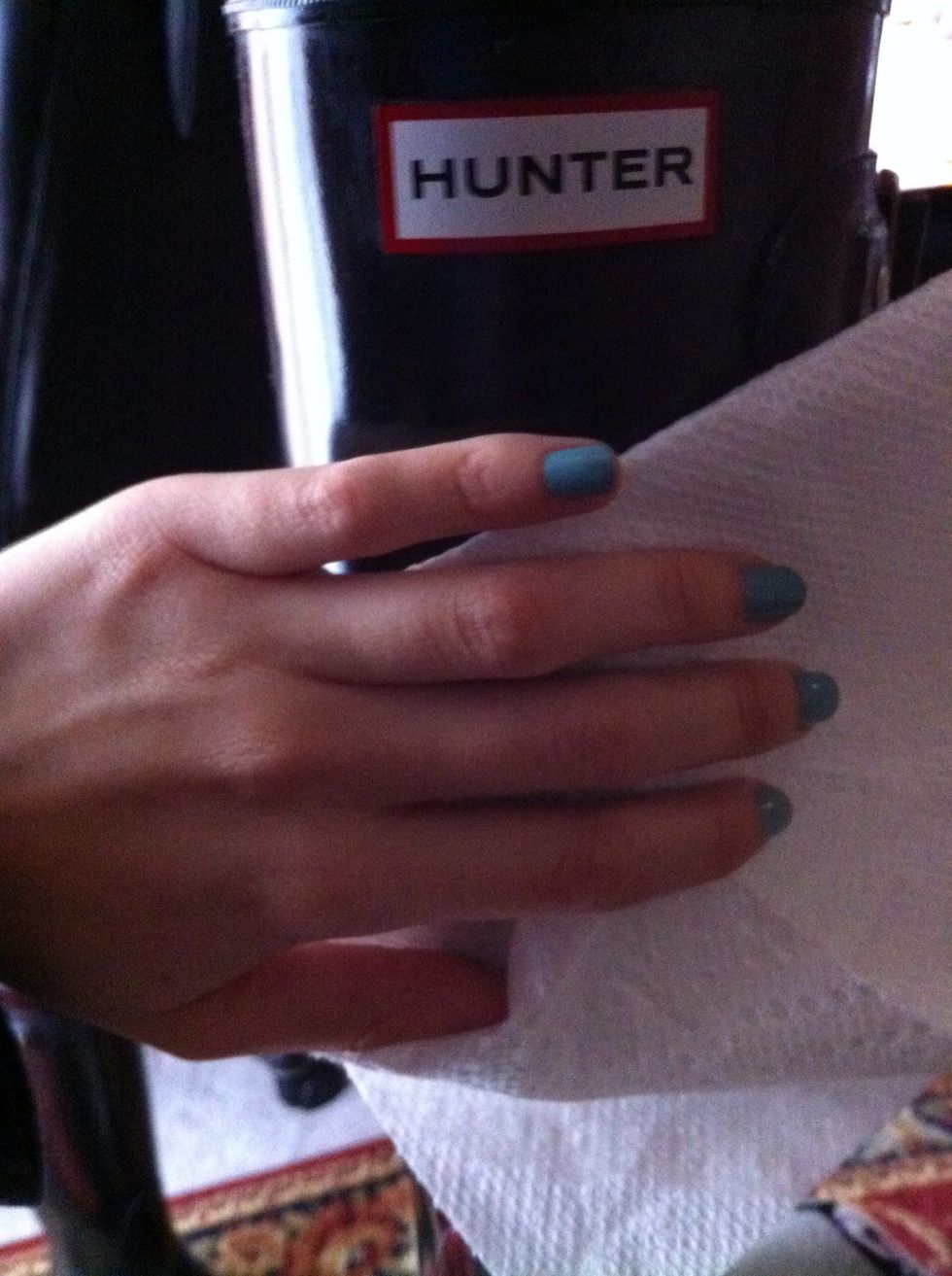 Or you can dry it with a paper towel