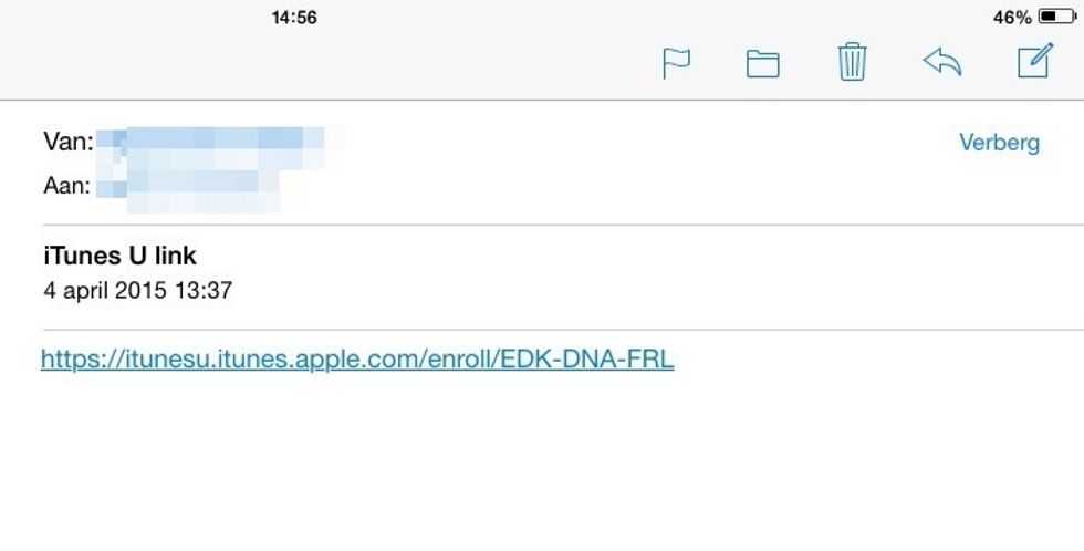 or you can install the course if someone gave you the complete link of the course - for instance by e-mail-. Just tap on the link and the course will install if iTunes app is installed on the iPad.