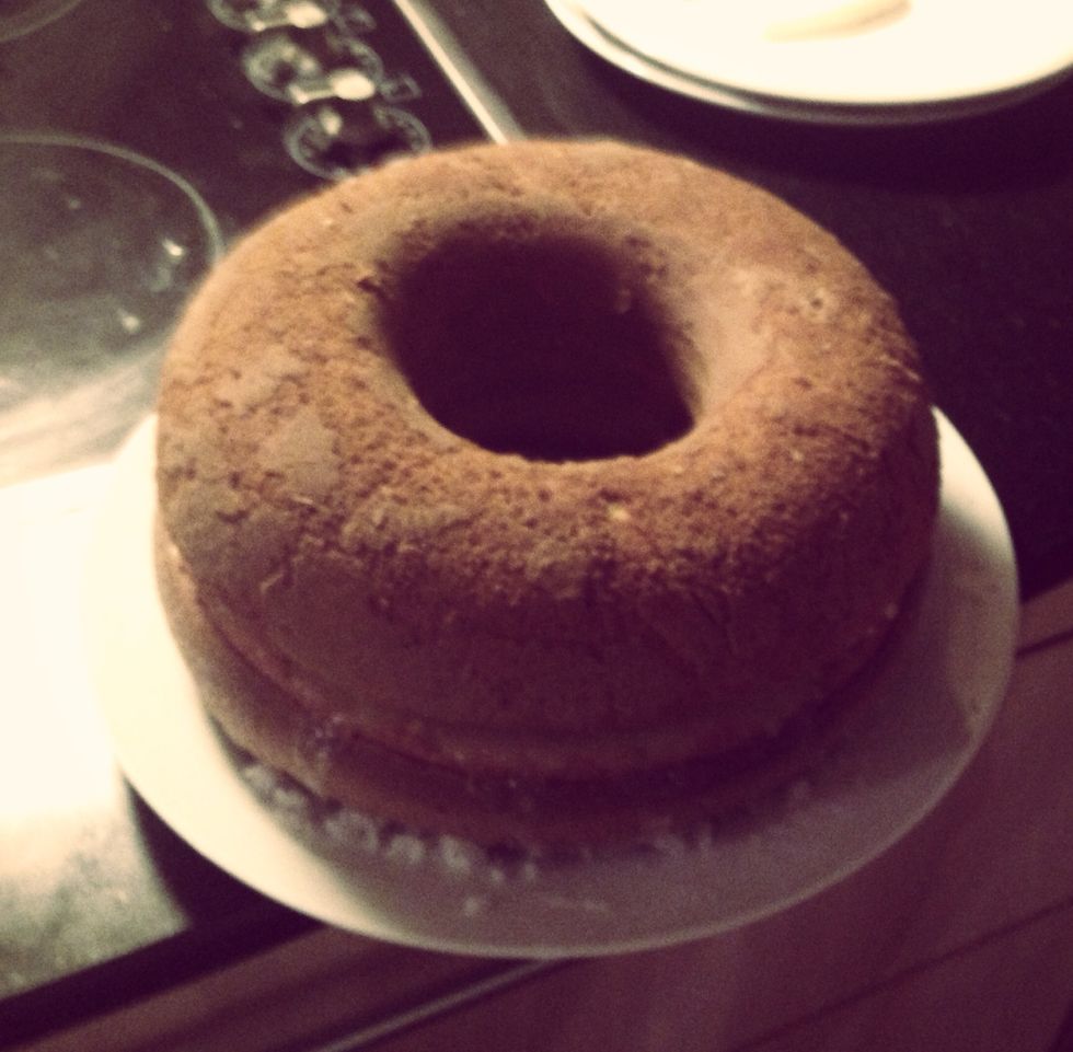 Or you can put the caramel and bananas on top or in the bottom of the Orange Cake