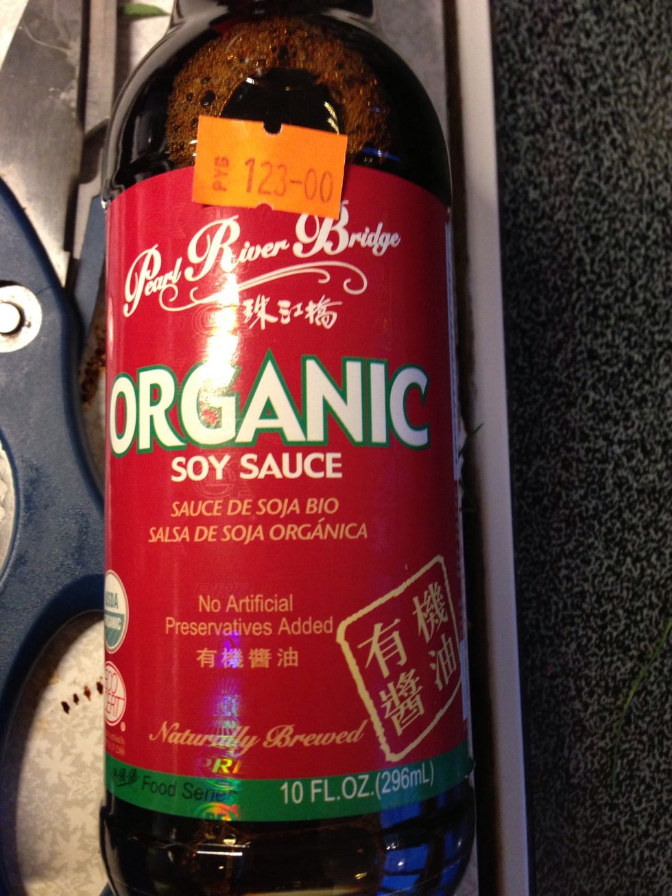 Organic soy sauce instead of salt in my case