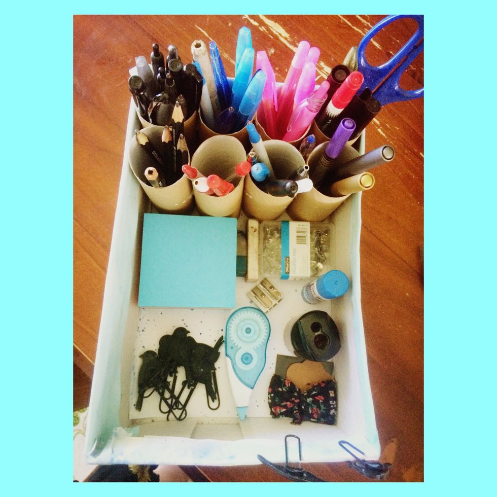 Organise your pens, pencils and textas and all your study needs inside the box .. Its as easy as that!!