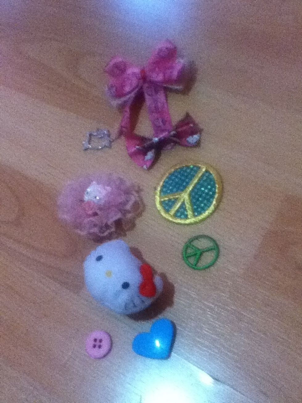 Organize your cute, good girl things into one pile. (Bows, anything pink colored, peace signs, etc.)