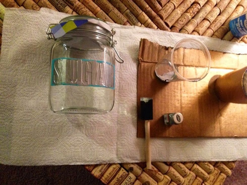 Originally, we tried painting it on with a foam brush, but the spray kit was a lot easier and more even. But this is the way the decals and paint should look when you let it dry.