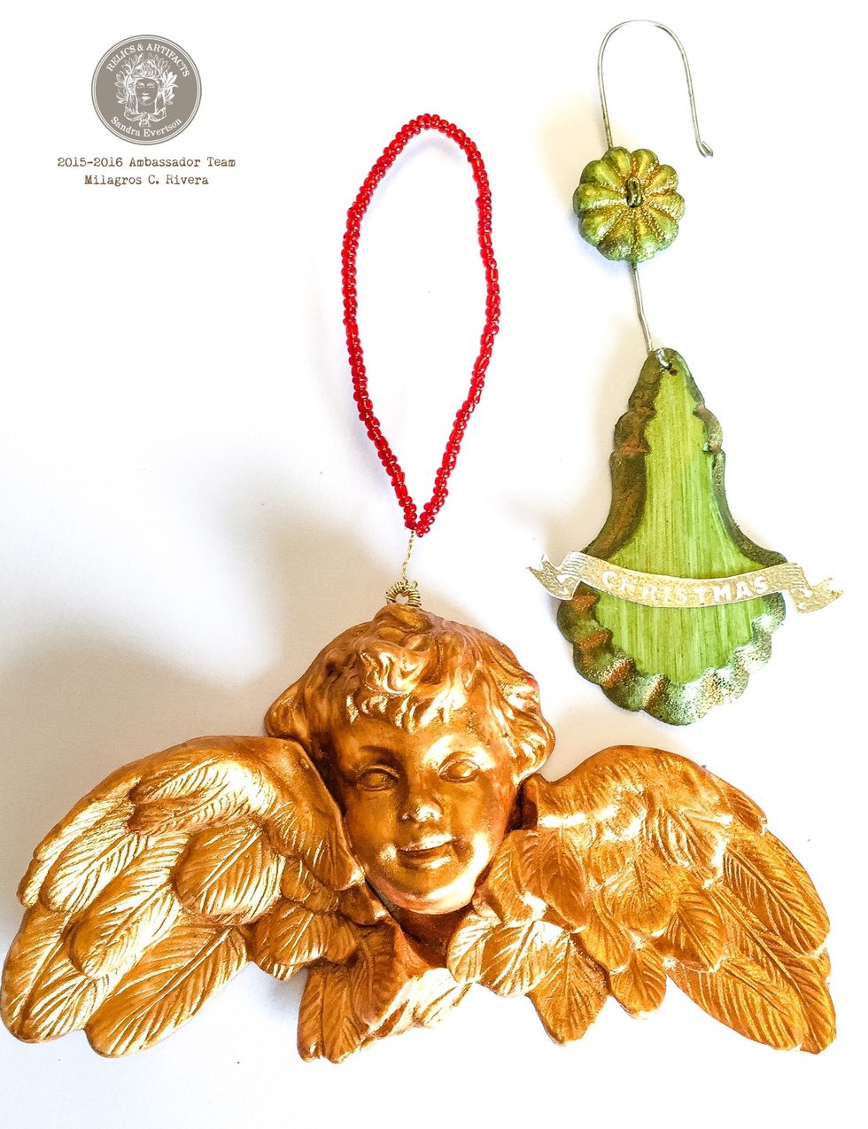 Ornaments in cards and tags as gifts