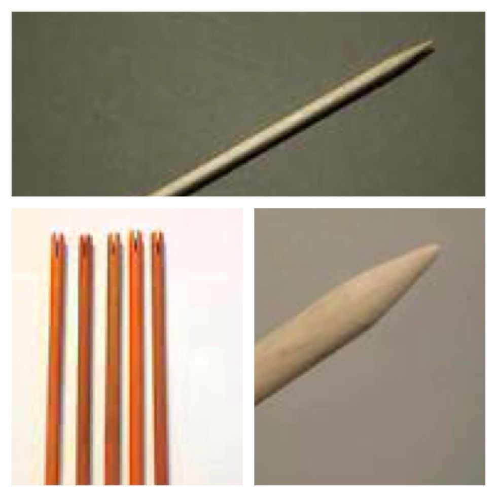 Other projectiles that may work: toothpicks taped in a javelin type way, tinker toys, or even sharpened sticks.