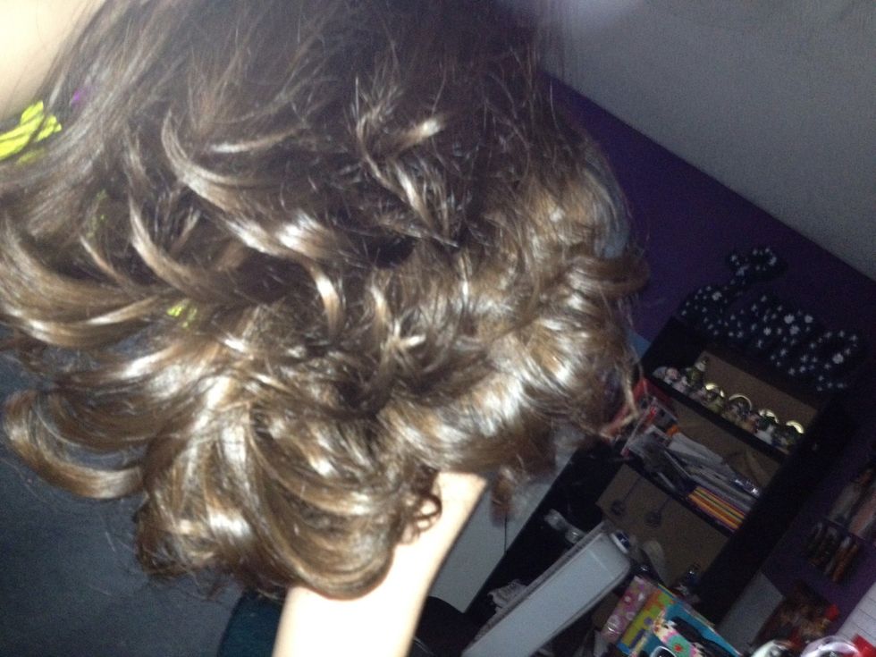 Other times I do these, the curls are better, but the bun I did yesterday wasn't very tight and started falling sort throughout the day.