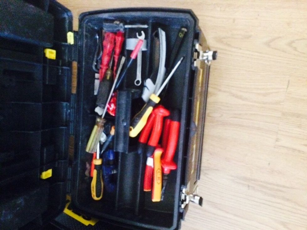 Other tools are required. We used a chisel, pliers, hammer, screw driver, spanner and circular saw to cut the wood to replace the wood.