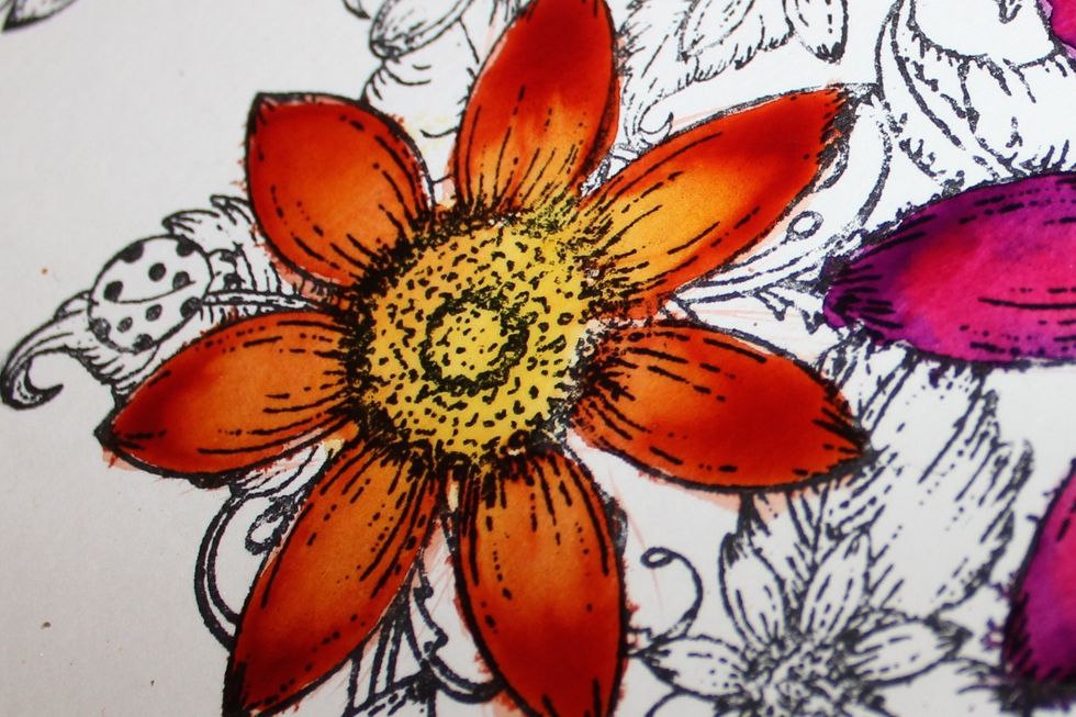 Our Colorations are water based, so they blend together. But it's just like using Watercolors.