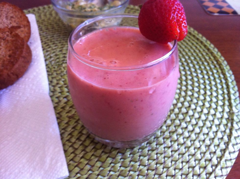 Our smoothie is ready to be served ..