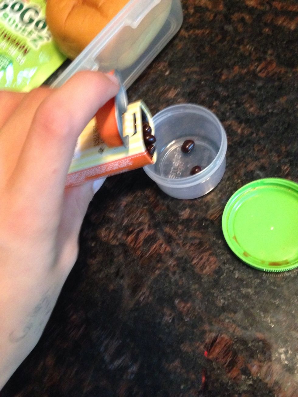 Our the chocolate in the small container to a desired amount