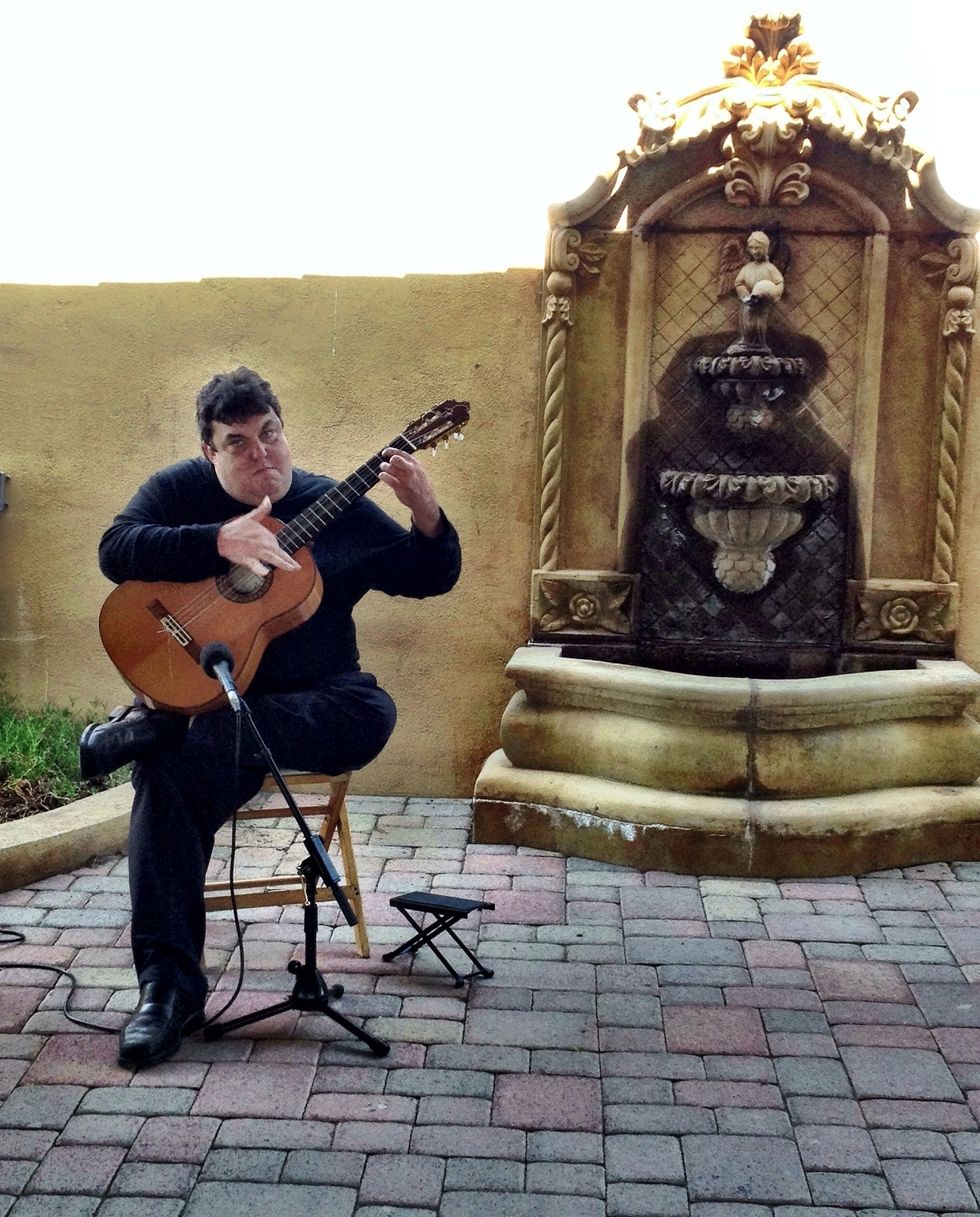Our visit to the winery included the beautiful sounds of a Spanish guitar and pottery from Oaxaca, Mexico for sale.