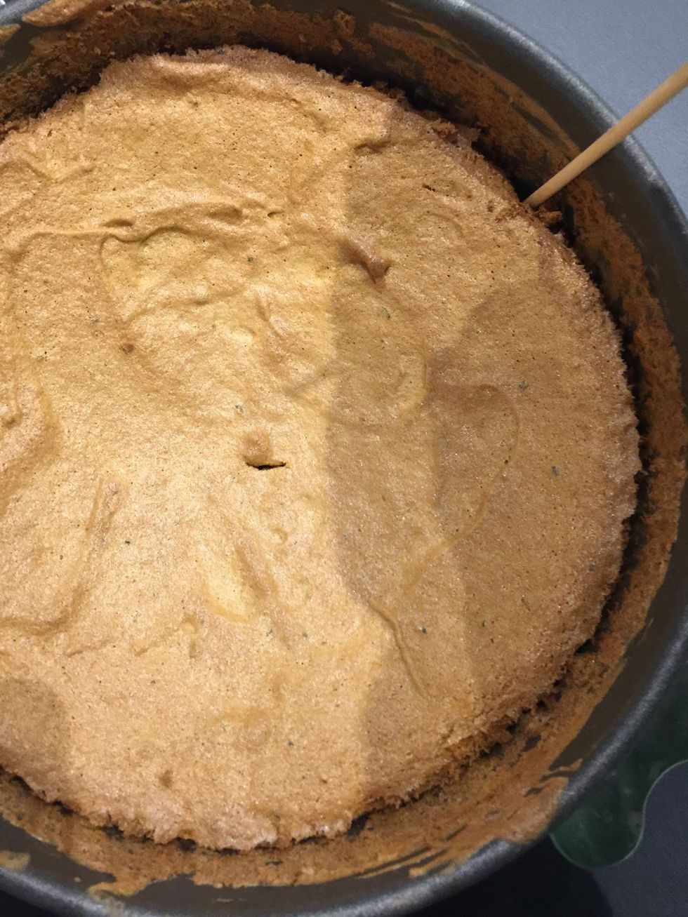 Out from the oven and after few minutes insert a wood skewer to liberate the sides